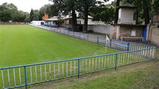 Fotbalové h�i�t� v Postoloprtech, které se bude kv�li výstavb� dálnice D7...