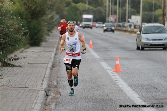 Radek Brunner pi závodu Spartathlon - ilustraní foto.