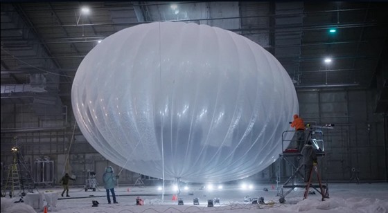 Test balonu v rámci projektu Loonl