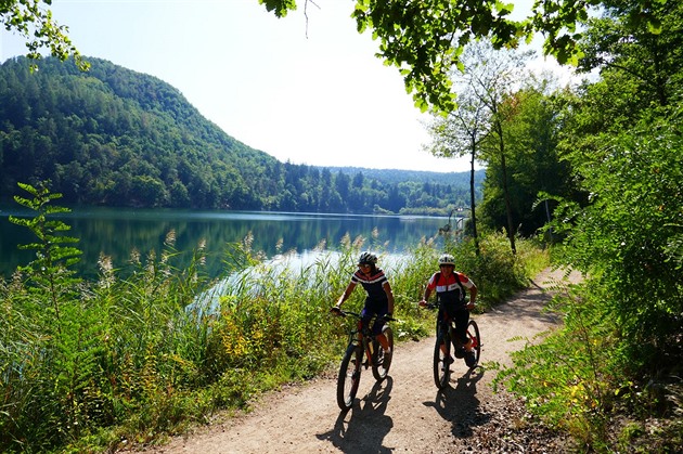 Na kole u jezera Montiggler See