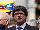 Katalánský premiér Carles Puidgemont den po referendu o nezávislosti (2. íjna...