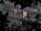 Katalánské vlajky v ulicích Barcelony (4. íjna 2017)