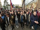 Píznivci opoziního pedáka Alexeje Navalného v Moskv demonstrovali proti...