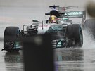 Lewis Hamilton ze stáje Mercedes během tréninku na VC Japonska.