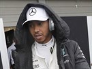 Lewis Hamilton ze stáje Mercedes po tréninku na VC Japonska.