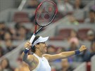 Caroline Garciaová slaví vítzství nad Petrou Kvitovou v semifinále turnaje v...