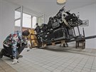 Sthovn tiskaskho stroje do muzea v Plzni bylo nron. (23. 9. 2017)