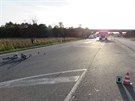 idi nákladního auta srazil cyklistu u sjezdu z dálnice D2 u Beclavi. (4. 10....