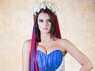 eská Miss Earth 2017 Iva Uchytilová v národním kostýmu