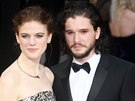 Rose Leslie a Kit Harington (Londýn, 3. dubna 2016)