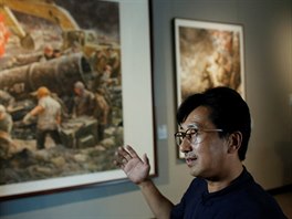Některé obrazy severokorejského studia Mansudae se v Číně dostaly až do...
