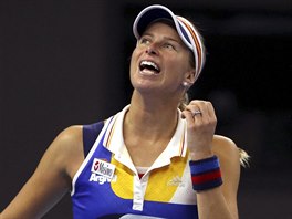 Andrea Hlaváčková ve finále čtyřhry v Pekingu