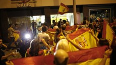 Demonstrace odprc katalánské nezávislosti v Barcelon (4. íjna 2017)