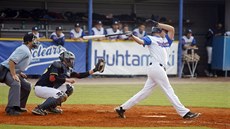 Extraligoví baseballisté T�ebí� Nuclears by ve svém areálu Na Hv�zd� rádi...