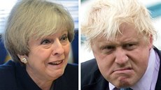 Theresa Mayová a Boris Johnson. Nejvýraznjí tváe Konzervativní strany.