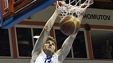 Jakub Kudláek v dresu eské reprezentace v kvalifikaci na EuroBasket 2013