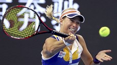 Andrea Hlaváčková ve finále čtyřhry v Pekingu