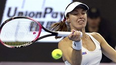 Martina Hingisová ve finále tyhry v Pekingu.