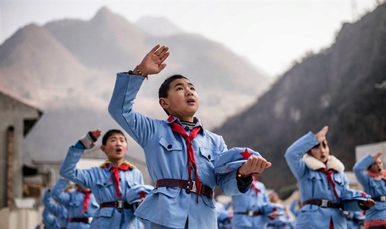 Základní škola Rudé armády v čínské provincii S'-čchuan (21. ledna 2015)
