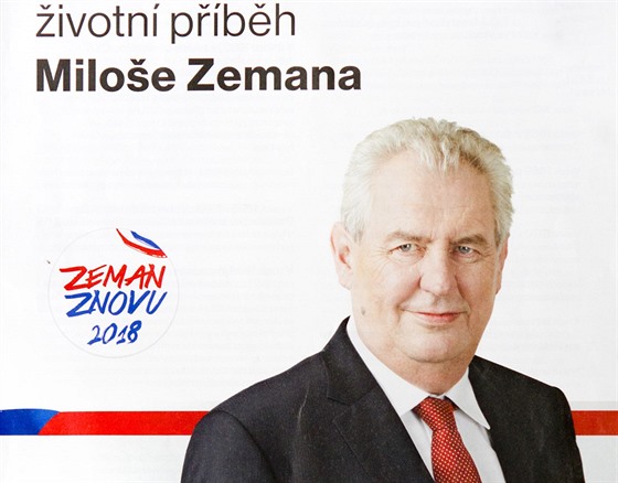 Výřez z letáku na podporu prezidenta Miloše Zemana.