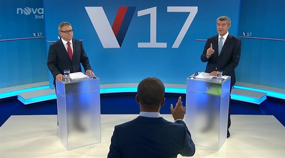 Andrej Babi a Lubomír Zaorálek v pedvolební debat TV Nova