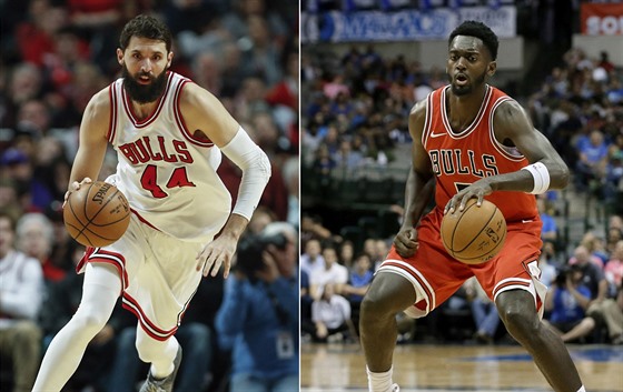 RIVALOVÉ. Nikola Miroti (vlevo) a Bobby Portis z Chicaga.