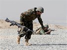 Cvičení afghánské armády nedaleko Kábulu (17. října 2017)