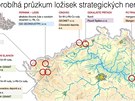 Kde probíhá przkum loisek strategických nerost