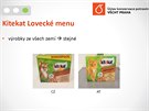 Srovnání kvality potravin. Kitekat Lovecké menu.
