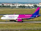 Wizz Air pouívá letadla A-320. Zde na letiti v Toulouse