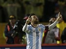 DÍKY BOHU. Lionel Messi (vpravo) poslal Argentinu na mistrovství svta.