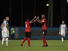 Fotbalisté Trinidadu a Tobaga se radují, Ameriané neví svým oím.