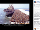 V roce 2015 sdílel Tomio Okamura fotku lod s popiskem Cestovní kancelá EU...