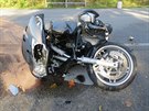 Stet motorkáe s osobním autem v Lichkov zpsobil tká zranní motorkáovi i...