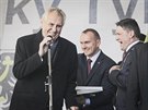 Prezident Milo Zeman na nvtv v Horovskm Tn. (19. 10. 2017)
