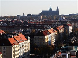 Z hotelu je krásný výhled na Prahu a dohlédnout je možné až na Pražský hrad. 