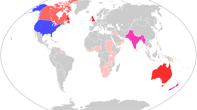 Americký Červený válečný plán se s perspektivou hypotetické války s Velkou Británií zaměřoval na Kanadu (karmínová barva), samotnou Británii a Newfoundland (červená), Indii (rubínová), Austrálii (šarlatová), Nový Zéland (granátová) a Irsko (smaragdová). Oranžový plán poté počítal se simultánní válkou proti Británii a Japonsku.