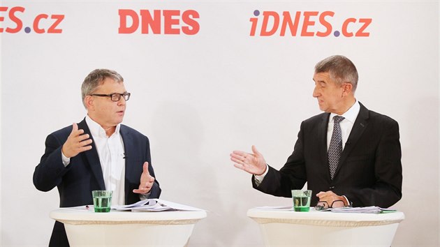 Lubomr Zaorlek a Andrej Babi pi volebn superdebat iDNES.cz a MF DNES v...