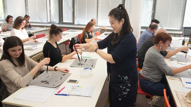 Univerzita Tomáše Bati ve Zlíně nabízí kurzy čínštiny, jejichž součástí byla i výuka kaligrafie.