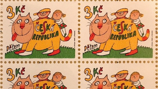 Známky s kresbami Adolfa Borna