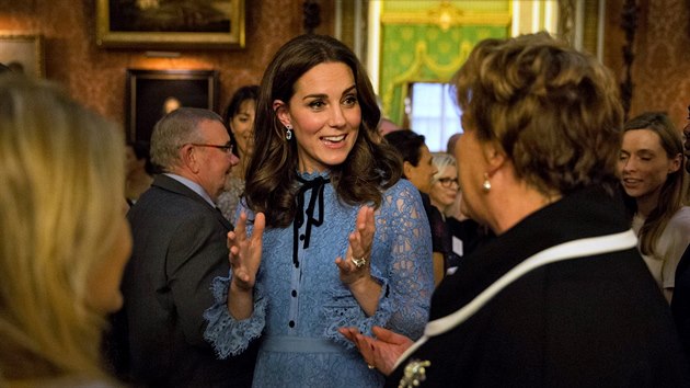 Thotn vvodkyn Kate na recepci v Buckinghamskm palci (Londn, 10. jna 2017)