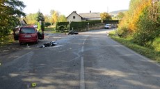 Střet motorkáře s osobním autem v Lichkově skončil vážnými zraněními...