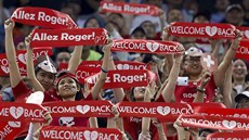 Roger Federer má na turnaji v anghaji spoustu fanouk.