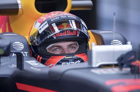 Max Verstappen bhem tréninku Velkou cenu USA formule 1