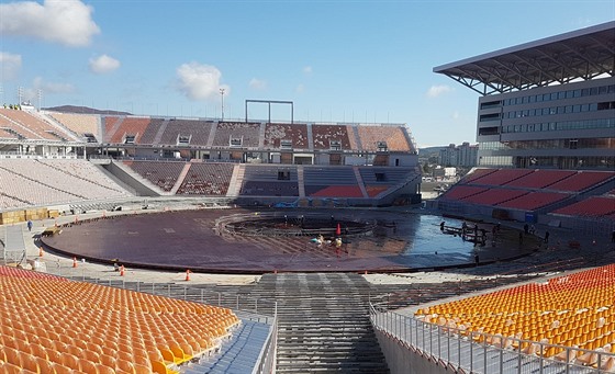 Stadion pro zahajovac ceremonil olympidy v Pchjongchangu