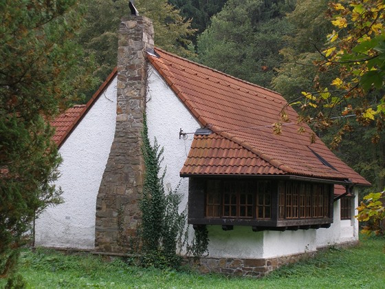 Chata Jana Wericha u říčky Ostružné nedaleko Velhartic, kde herec rád odpočíval.