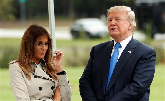 Melania Trumpová a Donald Trump (Beltsville, 13. íjna 2017)