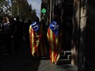 Barcelona protestuje proti uvznní dvou separatistických lídr a rozhodnutí...