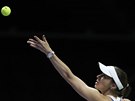Tenistka Martina Hingisová v semifinále tyhry na Turnaji mistry.