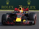 Max Verstappen z Red Bullu pi kvalifikaci na Velkou cenu Mexika Formule 1.